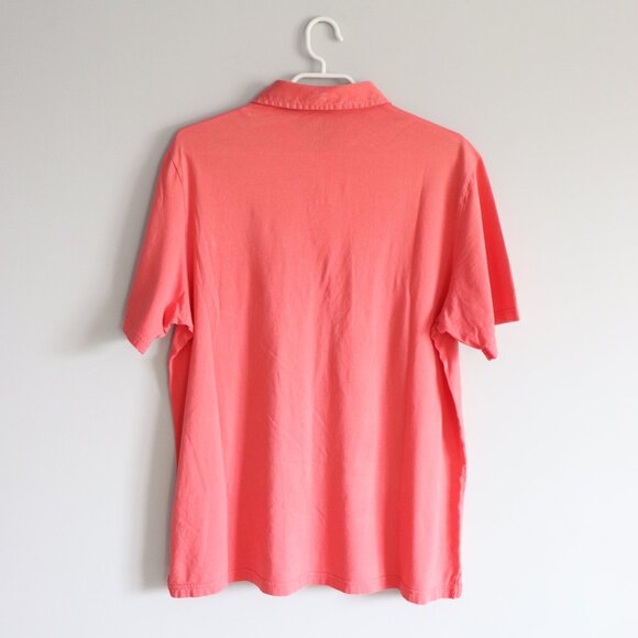 L.L. Bean Men's Sz M-R Salmon Polo Golf Stretch Pocket T-Shirt Short Sleeve Top - Picture 2 of 13